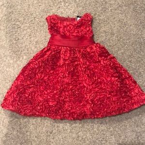 Girls 2t red ruffle holiday party dress